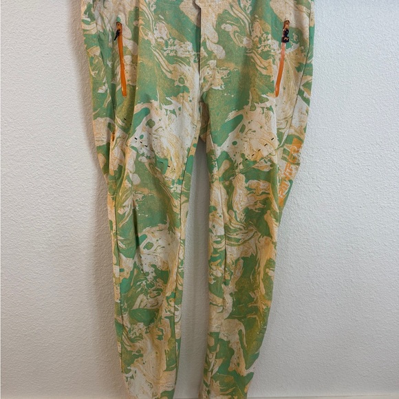 Pit Viper LXIX High Speed Off Road Unisex DH Pants in a green and yellow marble